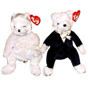 Ty Bride and Groom Beanie Babies